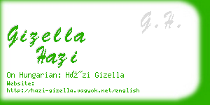 gizella hazi business card